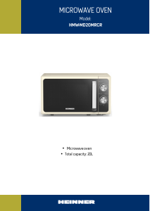 Посібник Heinner HMW-MD20MRCR Мікрохвильова піч