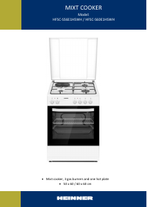 Manual Heinner HFSC-S60E1HSWH Aragaz