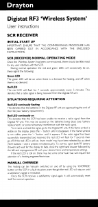 Manual Drayton Digistat RF3 Thermostat