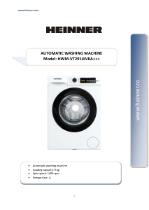 Használati útmutató Heinner HWM-VT2914IVKA+++ Mosógép