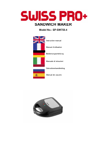 Bruksanvisning Swiss Pro+ SP-SW750.4 Smörgåsgrill