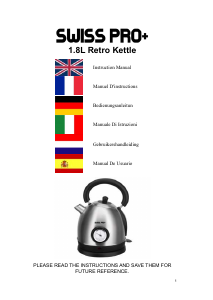 Mode d’emploi Swiss Pro+ SP-WK2200BS Bouilloire