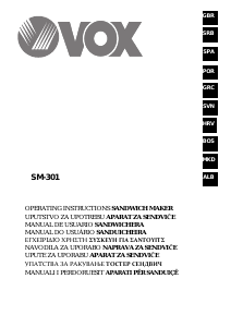 Manual Vox SM301 Contact Grill