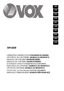 Manual Vox SM1019 Contact Grill