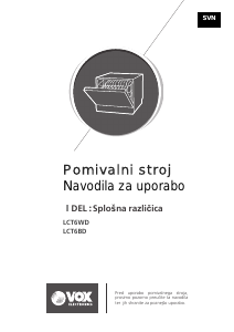 Priročnik Vox LCT6BD Pomivalni stroj
