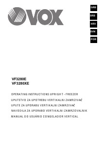 Manual Vox VF3280XE Congelador