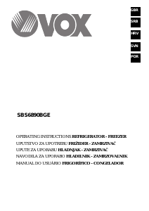 Priručnik Vox SBS6890BGE Frižider – zamrzivač