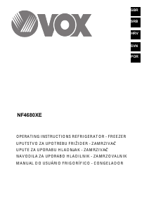 Manual Vox NF4680XE Frigorífico combinado