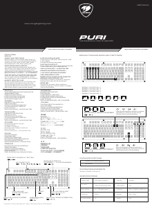 Manual Cougar PURI Keyboard