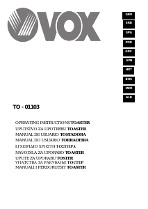 Priručnik Vox TO01103 Toster