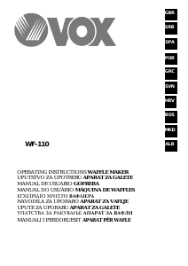 Manual de uso Vox WF110 Gofrera