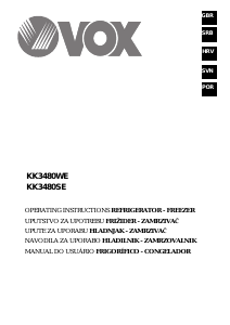 Priručnik Vox KK3480WE Frižider – zamrzivač