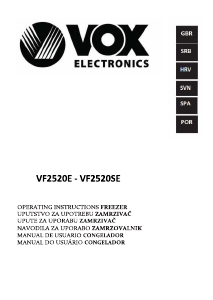 Handleiding Vox VF2520E Vriezer