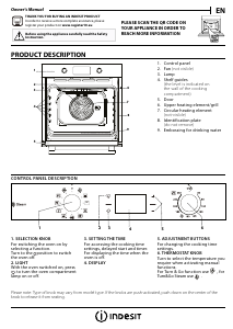 Bruksanvisning Indesit IO 258HS B Ugn