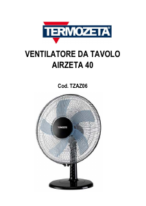Manual Termozeta TZAZ06 AirZeta Plus Fan