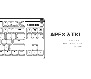 사용 설명서 Steelseries Apex 3 TKL 키보드