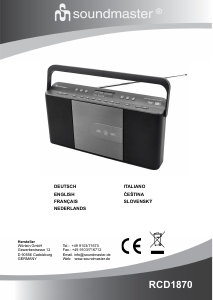 Manuale Soundmaster RCD1870SW Radio