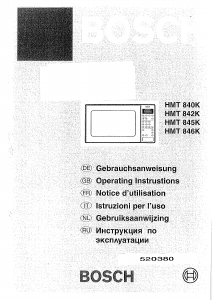 Handleiding Bosch HMT842K Magnetron