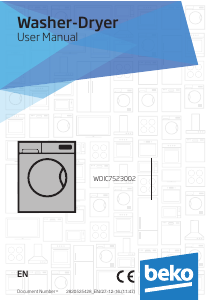 Manual BEKO WDIC 7523002 Washer-Dryer