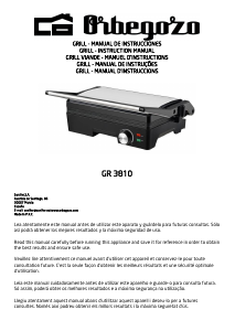 Manual Orbegozo GR 3810 Grelhador de contacto