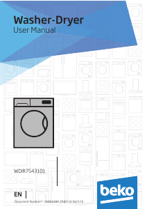Manual BEKO WDIR 7543101 Washer-Dryer
