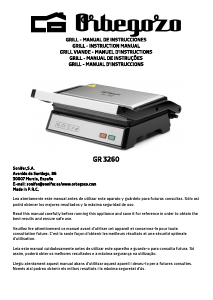 Manual Orbegozo GR 3260 Contact Grill