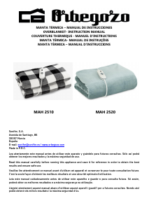 Mode d’emploi Orbegozo MAH 2520 Couverture électrique