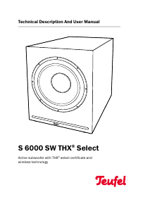 Handleiding Teufel S 6000 SW THX Select Subwoofer