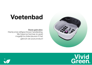 Handleiding Vivid Green MZD-02D Voetenbad
