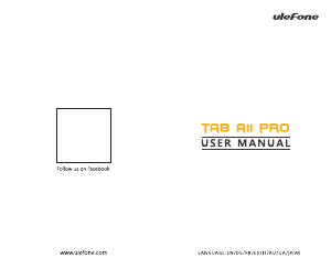Manual de uso Ulefone Tab A11 Pro Tablet