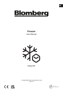 Bruksanvisning Blomberg FND479P Frys