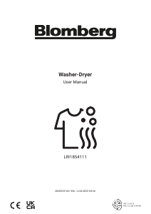 Bruksanvisning Blomberg LRI1854111 Kombinerad tvätt-tork