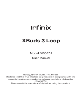 Bruksanvisning Infinix XEOE01 XBuds 3 Loop Hörlurar