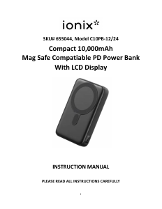 Bruksanvisning Ionix C10PB-12/24 Portabel laddare