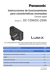 Manual de uso Panasonic DC-ZS99 Lumix Cámara digital