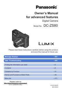 Manual Panasonic DC-ZS80 Lumix Digital Camera