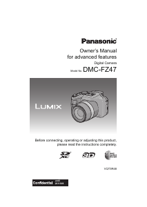 Bruksanvisning Panasonic DMC-FZ47 Lumix Digitalkamera