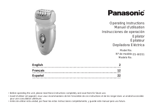Manual de uso Panasonic ES-WD51P Depiladora