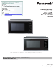 Mode d’emploi Panasonic NN-SU56QSC Micro-onde