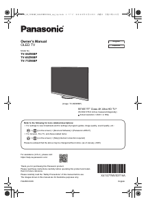 Manual de uso Panasonic TV-65Z95BP Televisor de OLED