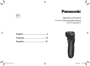 Mode d’emploi Panasonic ES-RT17K Rasoir électrique