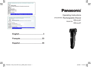 Manual de uso Panasonic ES-LL21K Afeitadora