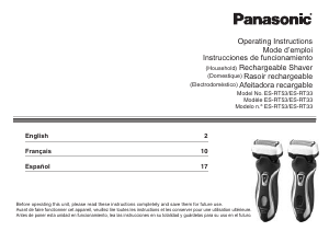 Manual de uso Panasonic ES-RT33S Afeitadora