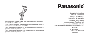 Manual de uso Panasonic ES-WR40V Afeitadora