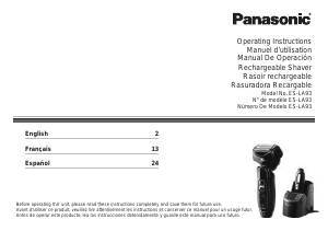 Bruksanvisning Panasonic ES-LA93K Rakapparat