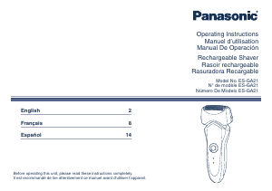 Mode d’emploi Panasonic ES-GA21S Rasoir électrique