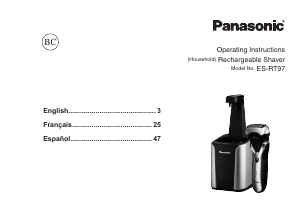 Manual de uso Panasonic ES-RT97 Afeitadora