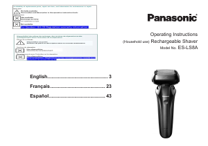 Mode d’emploi Panasonic ES-LS8A Rasoir électrique