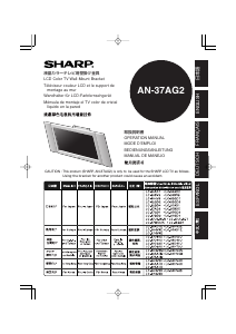 Manual de uso Sharp AN-37AG2 Soporte de pared
