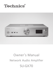 Handleiding Technics SU-GX70 Versterker